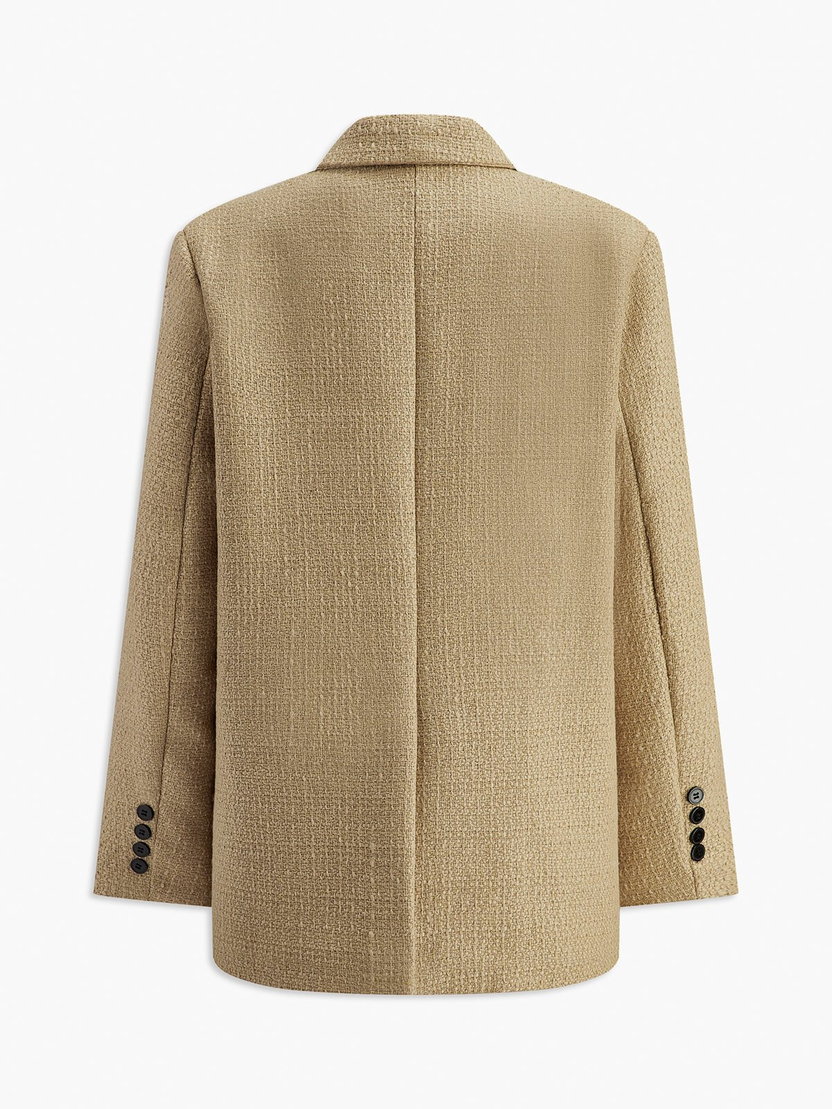 Doku Desenli Tweed Kapitone Blazer - Phentora
