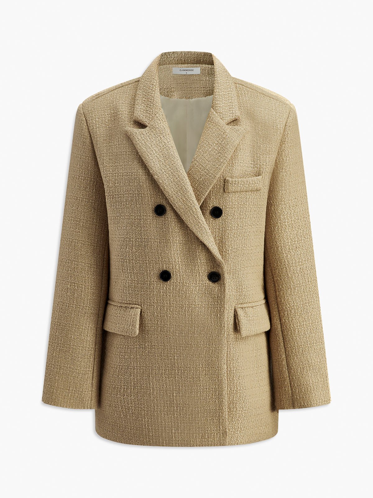 Doku Desenli Tweed Kapitone Blazer - Phentora
