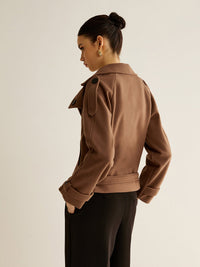Regular Kemerli Düğmeli Blazer - Phentora