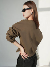 Kemerli Kısa Sweatshirt - Phentora