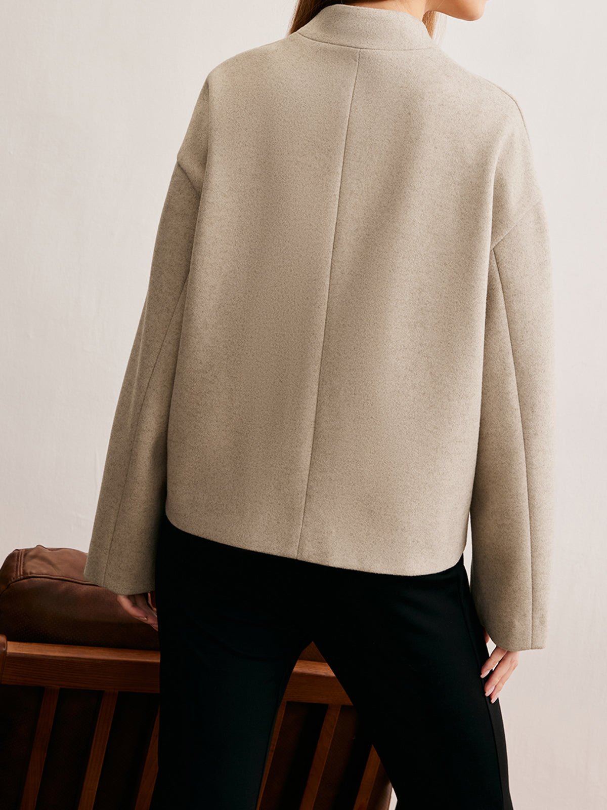 Minimalist Düz Kesim Düğmeli Hırka - Phentora
