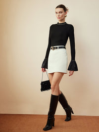 Fırfırlı - Cuff Pencere Detaylı Slim Kesim T - Gömlek - Phentora