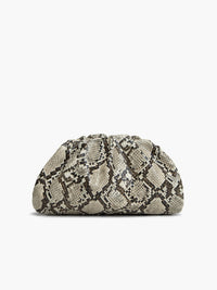 Yılan Derisi Desenli Bulut Clutch Çantası - Phentora