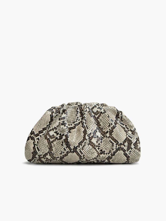 Yılan Derisi Desenli Bulut Clutch Çantası - Phentora