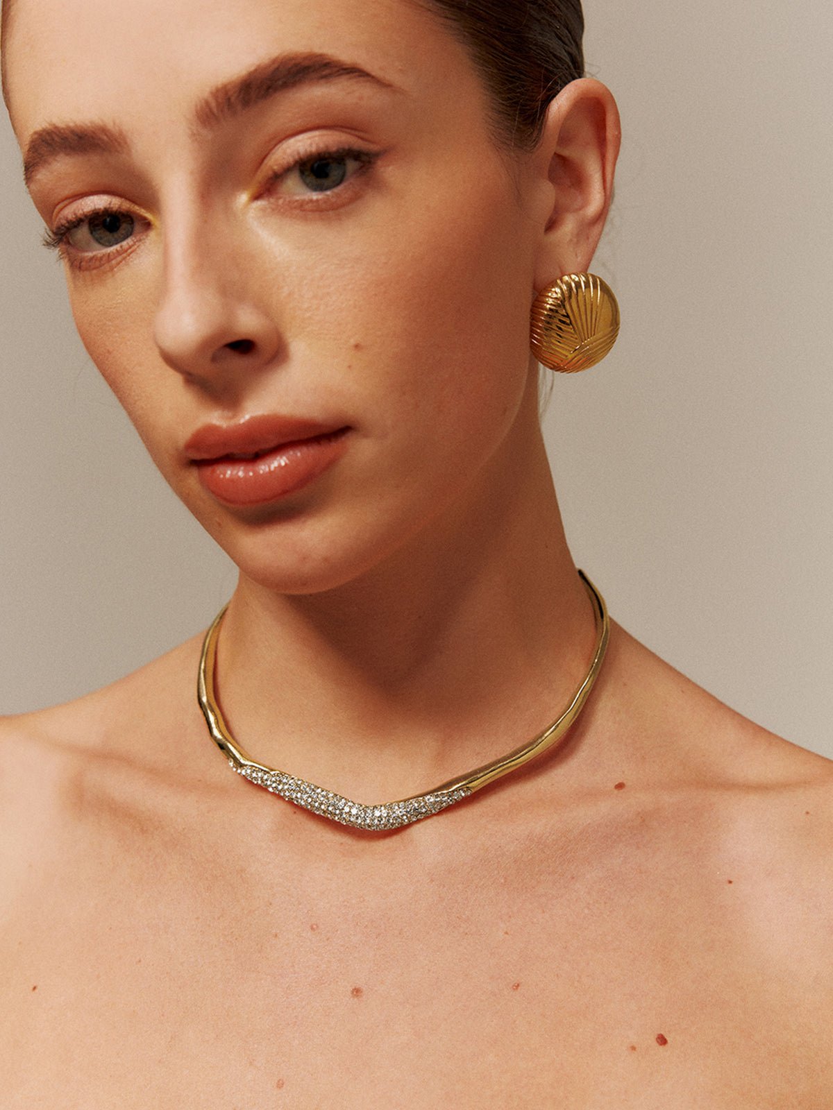 Düzensiz Ziron Choker Kolye - Phentora