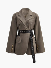 Kemer Detaylı Modern Blazer Ceket - Phentora
