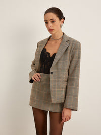 Şık Çizgili Blazer Ceket - Phentora