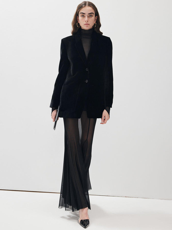 Kadife Siyah Blazer Ceket - Phentora