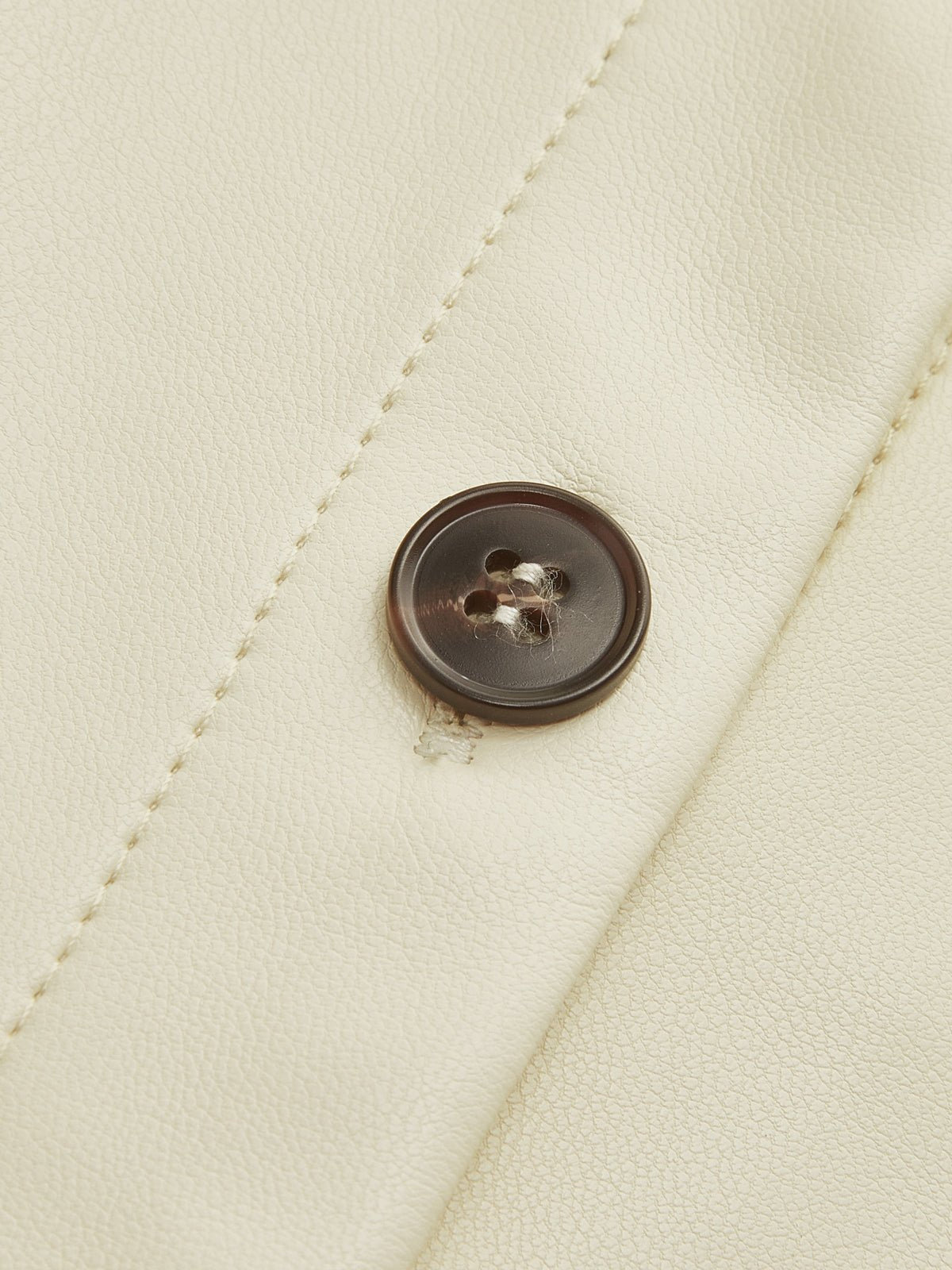 Faux Deri Düğmeli Polo Gömlek Without Belt - Phentora