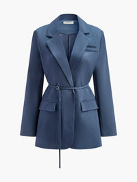 Mavi Kemer Detaylı Blazer Ceket - Phentora