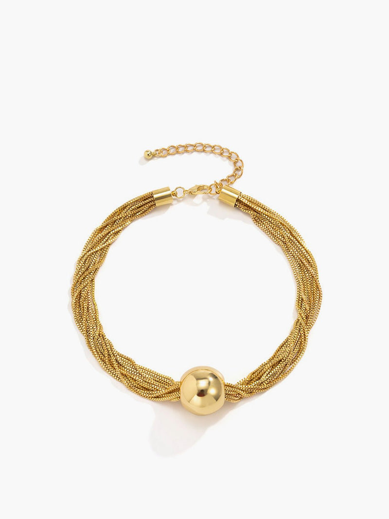 Şık Çoklu Zincir Parlak Üst Choker - Phentora