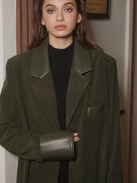 Modern Bol Kesim Kadife Blazer Ceket - Phentora