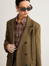 Haki Bol Kesim Blazer Ceket - Phentora