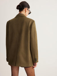Haki Bol Kesim Blazer Ceket - Phentora
