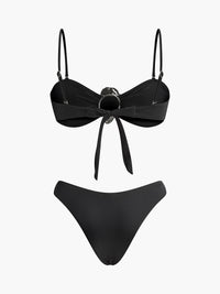 Şık Metal Detaylı Bağlama Ön Bikini Takımı - Phentora
