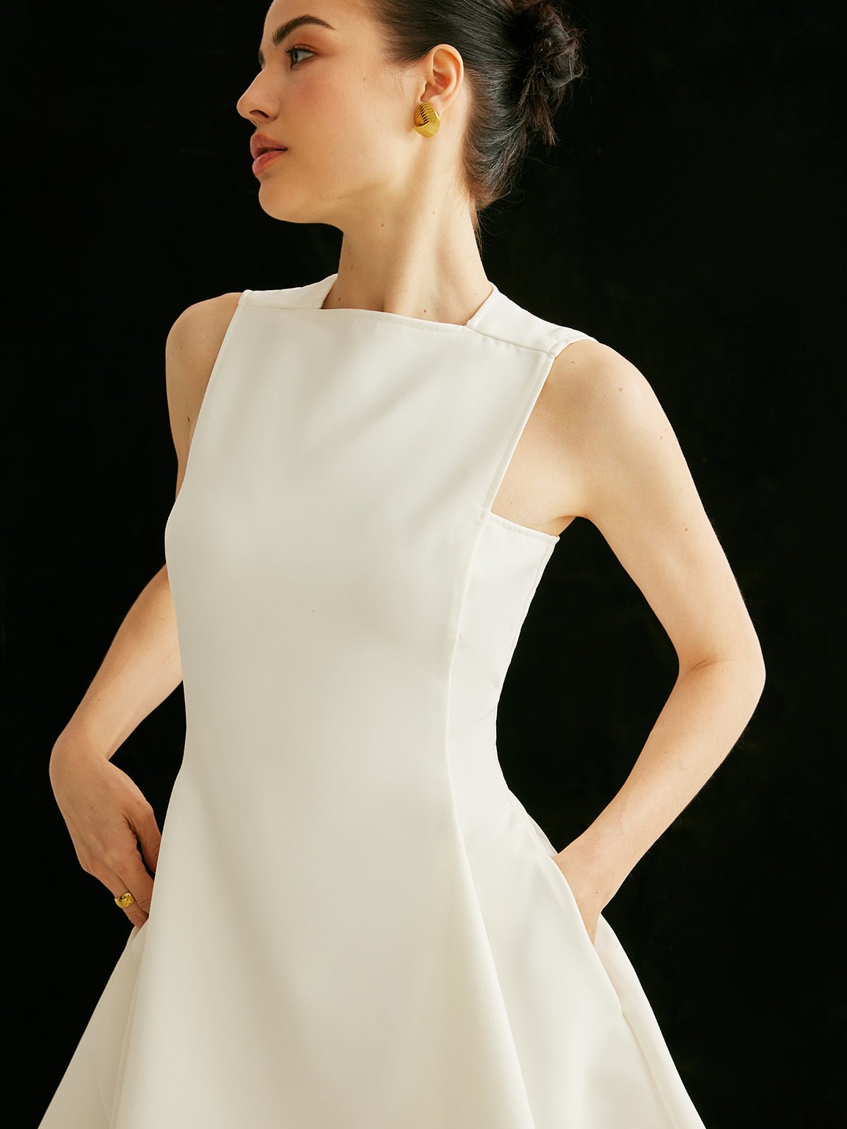 Pocket Detaylı Asymmetrical Elbise - Phentora