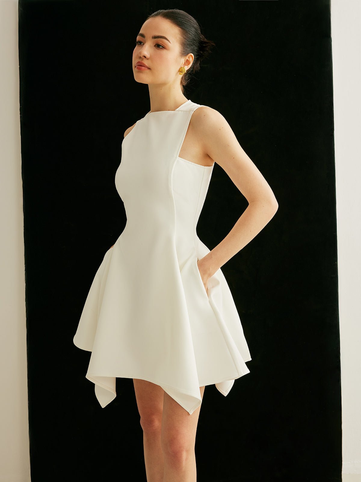 Pocket Detaylı Asymmetrical Elbise - Phentora