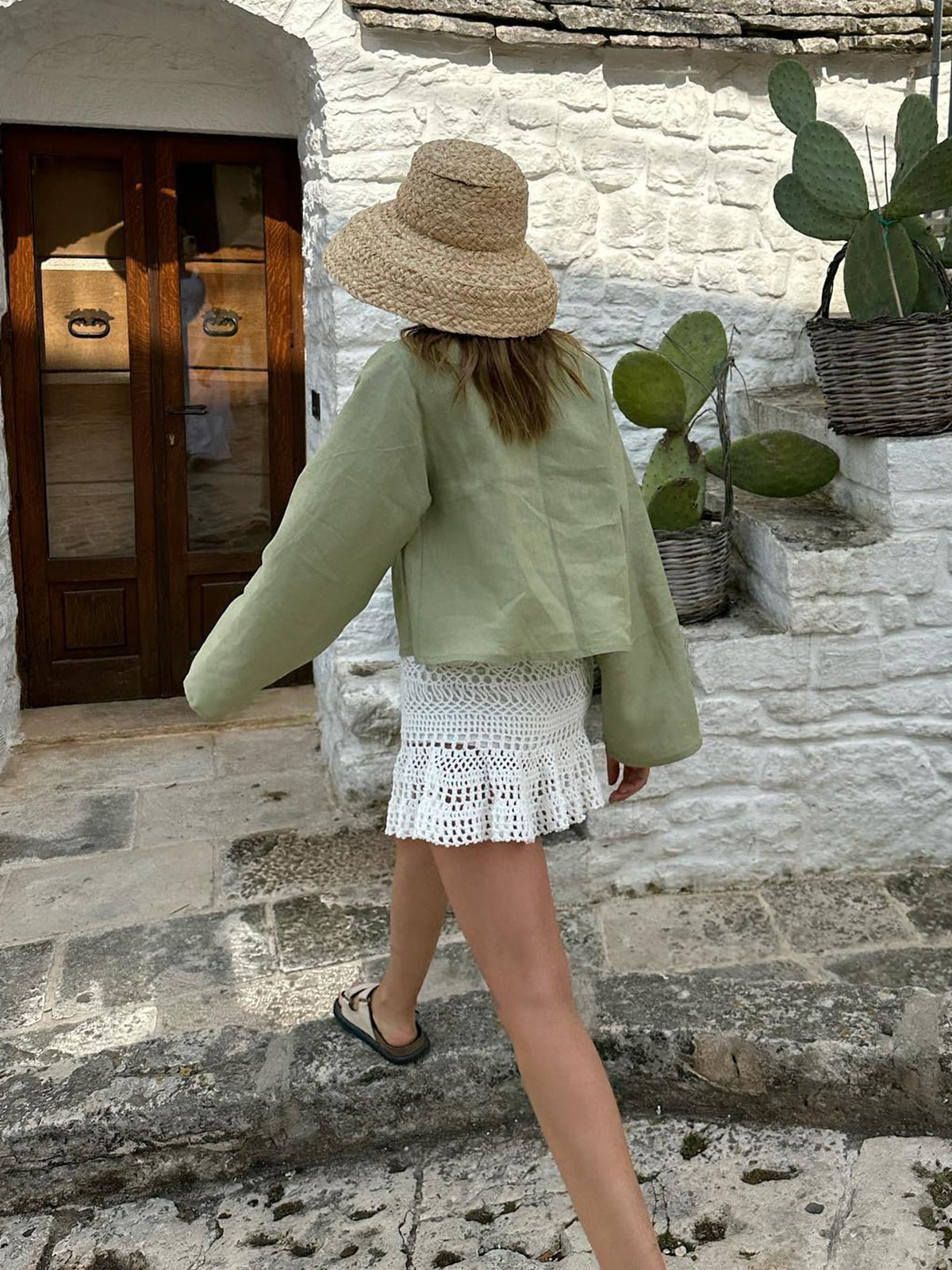 Oversize Uzun Bağlamalı - Front Sleeve Bluz - Phentora