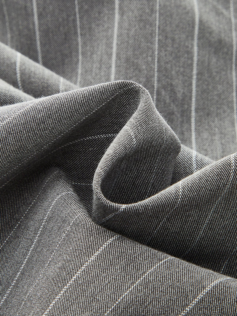 Kontrast Renkli Striped Asymmetrical Gömlek - Phentora