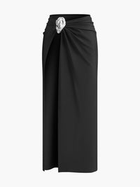 Şık Dönüş Sarong Etek, Şık Metal Aksesuarlara Sahip - Phentora
