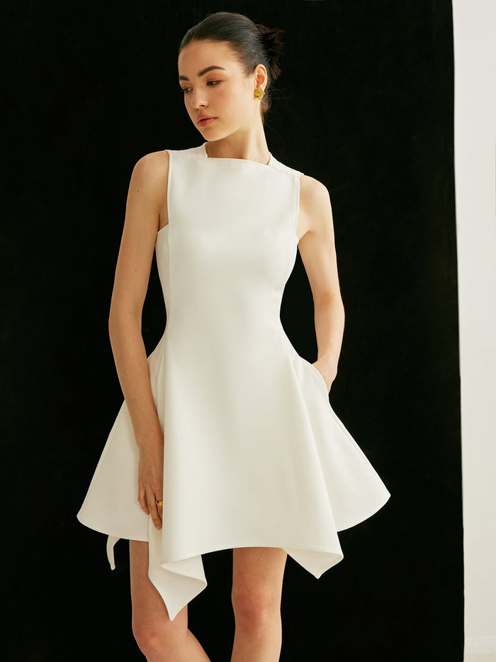 Pocket Detaylı Asymmetrical Elbise - Phentora