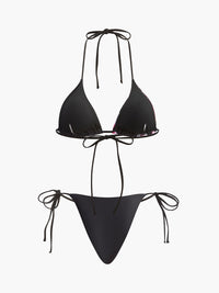 Çiçek Desenli Bikini & File Etekli Takım