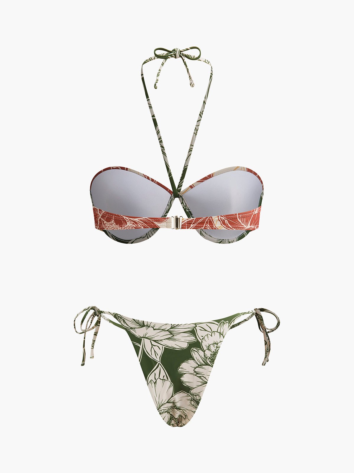 Şirin Çiçek Desenli Bikini Takımı ile Sevimli Bağlamalı Etek - Phentora