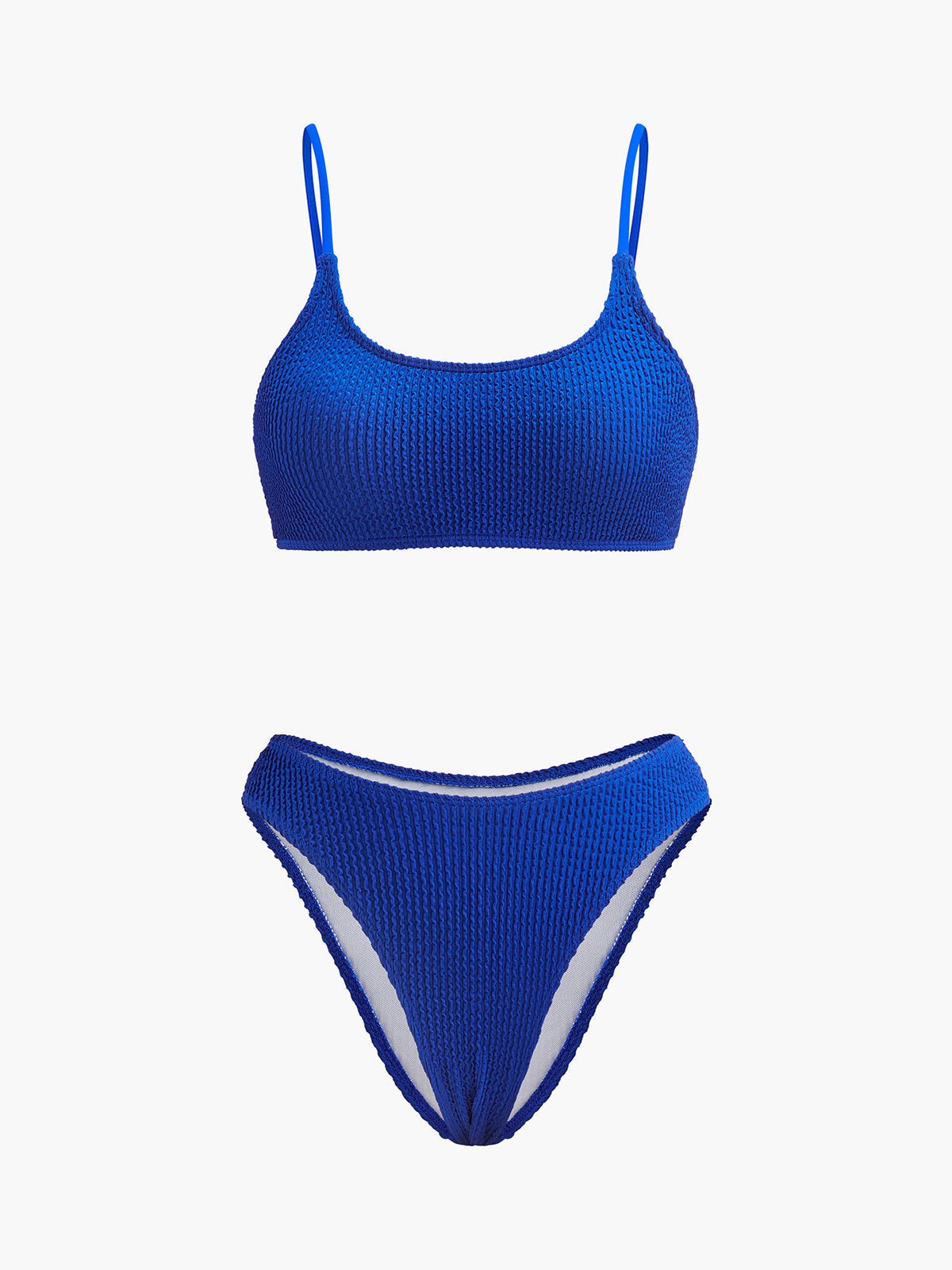 Şık Dokulu Ribanalı Yüksek Bel Bikini Seti - Phentora