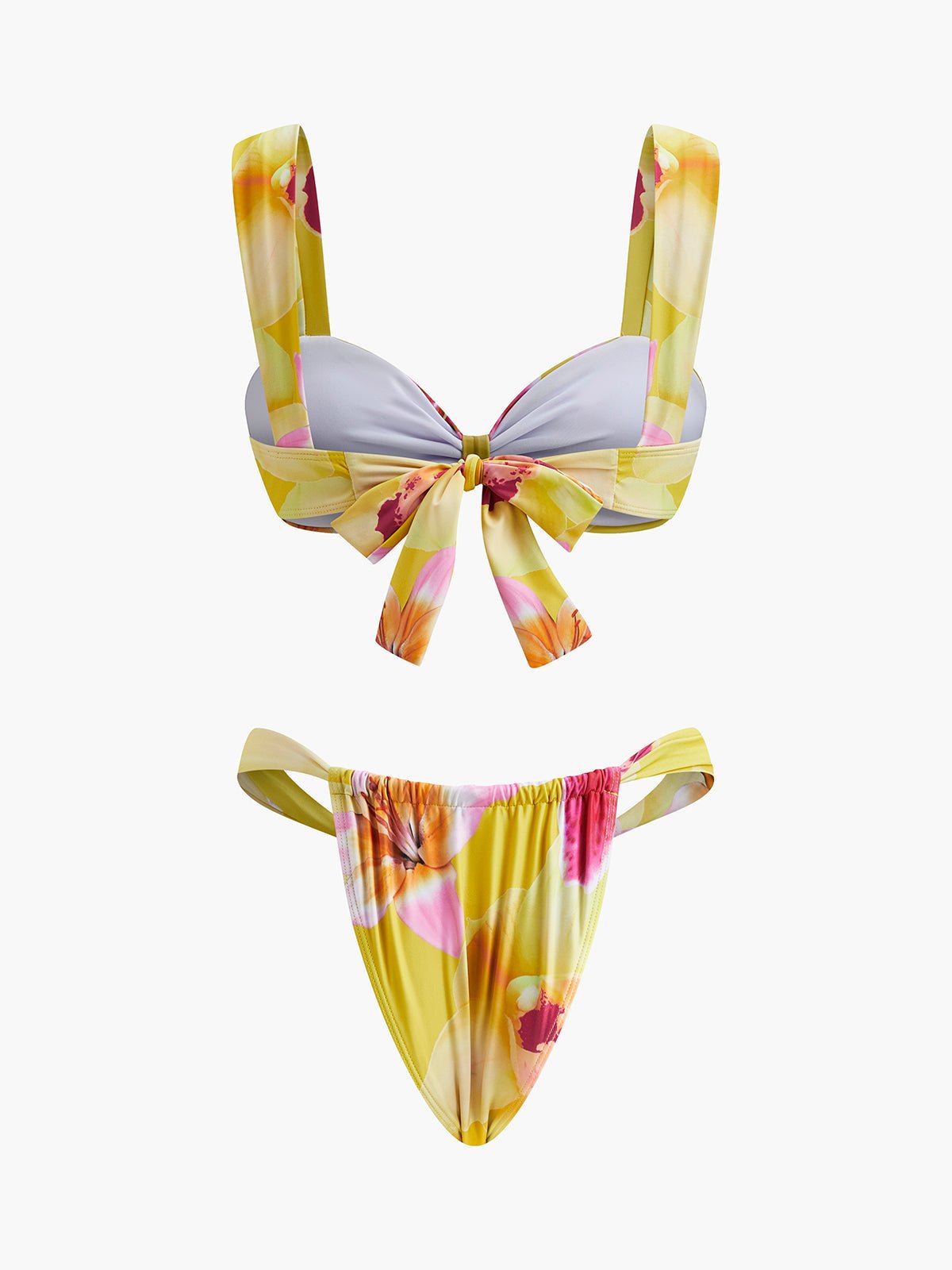 Çiçek Desenli Jarse Bikini Takımı - Yaz Stilini Kucaklayın! - Phentora