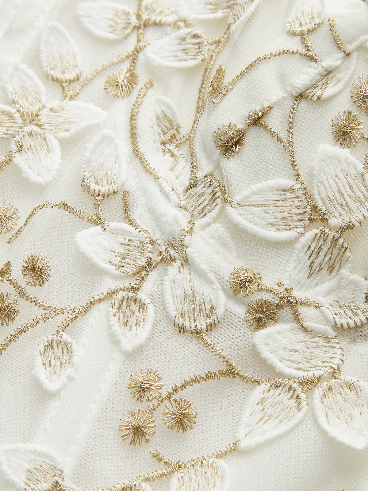 Çiçek Desenli Semi - Sheer Tül Dantel Crop Korse Üst - Phentora