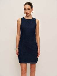 Denim Shift Elbise Without Belt - Phentora