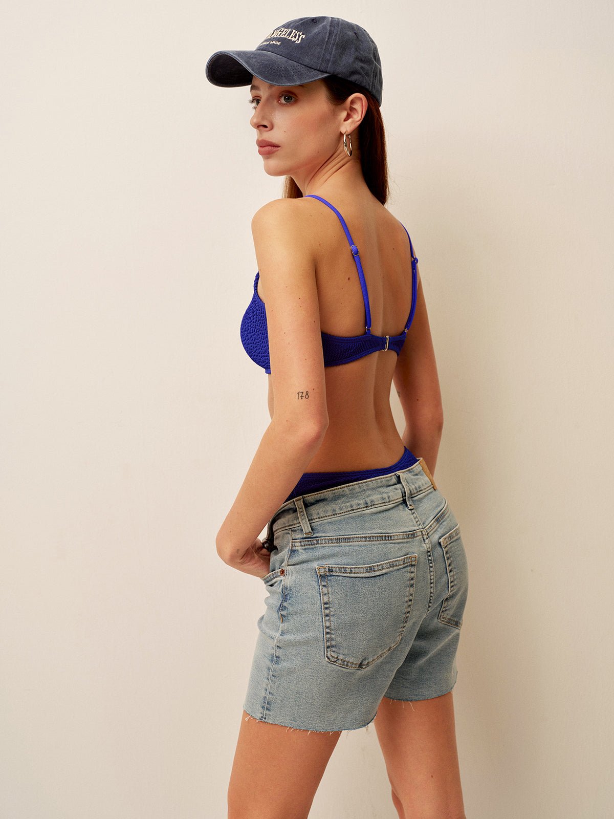 Şık Dokulu Ribanalı Yüksek Bel Bikini Seti - Phentora