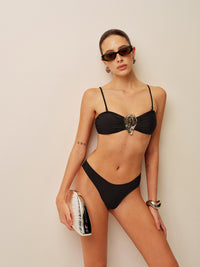 Şık Metal Detaylı Bağlama Ön Bikini Takımı - Phentora