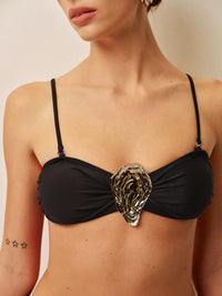 Şık Metal Detaylı Bağlama Ön Bikini Takımı - Phentora