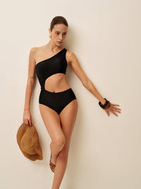 Asymmetrical Pencere Detaylı One - Piece Mayo - Phentora