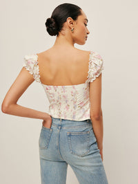 Fırfırlı Sleeve Bağlamalı - Front Bustier Üst - Phentora