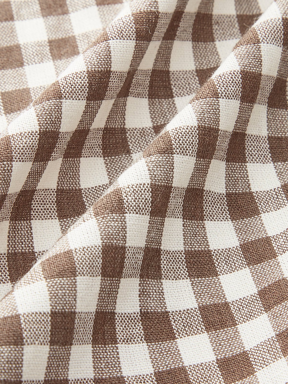 Gingham Bağlamalı - Front Peplum Üst - Phentora