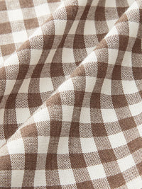 Gingham Bağlamalı - Front Peplum Üst - Phentora