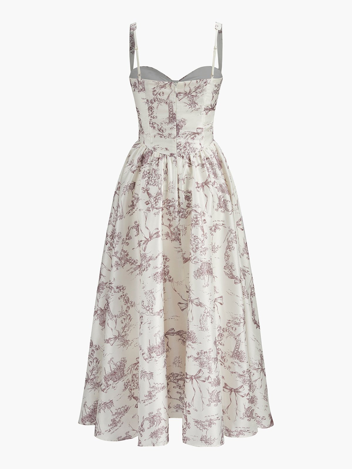 Toile Desenli Korse Elbise - Phentora