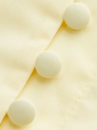 Buttoned Lantern Sleeve Kemerli Elbise - Phentora