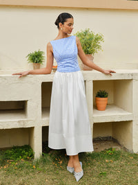 Checkerboard Fiyonk Detaylı Back Crop Üst - Phentora