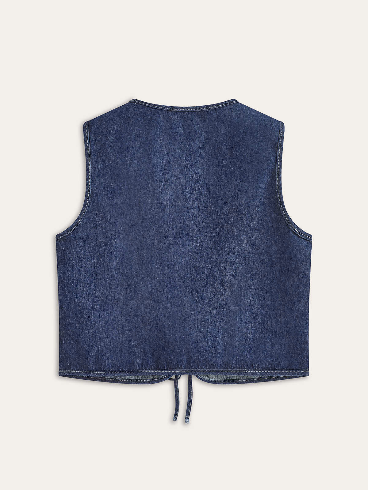 Vintage Denim Kravat Yelek - Phentora