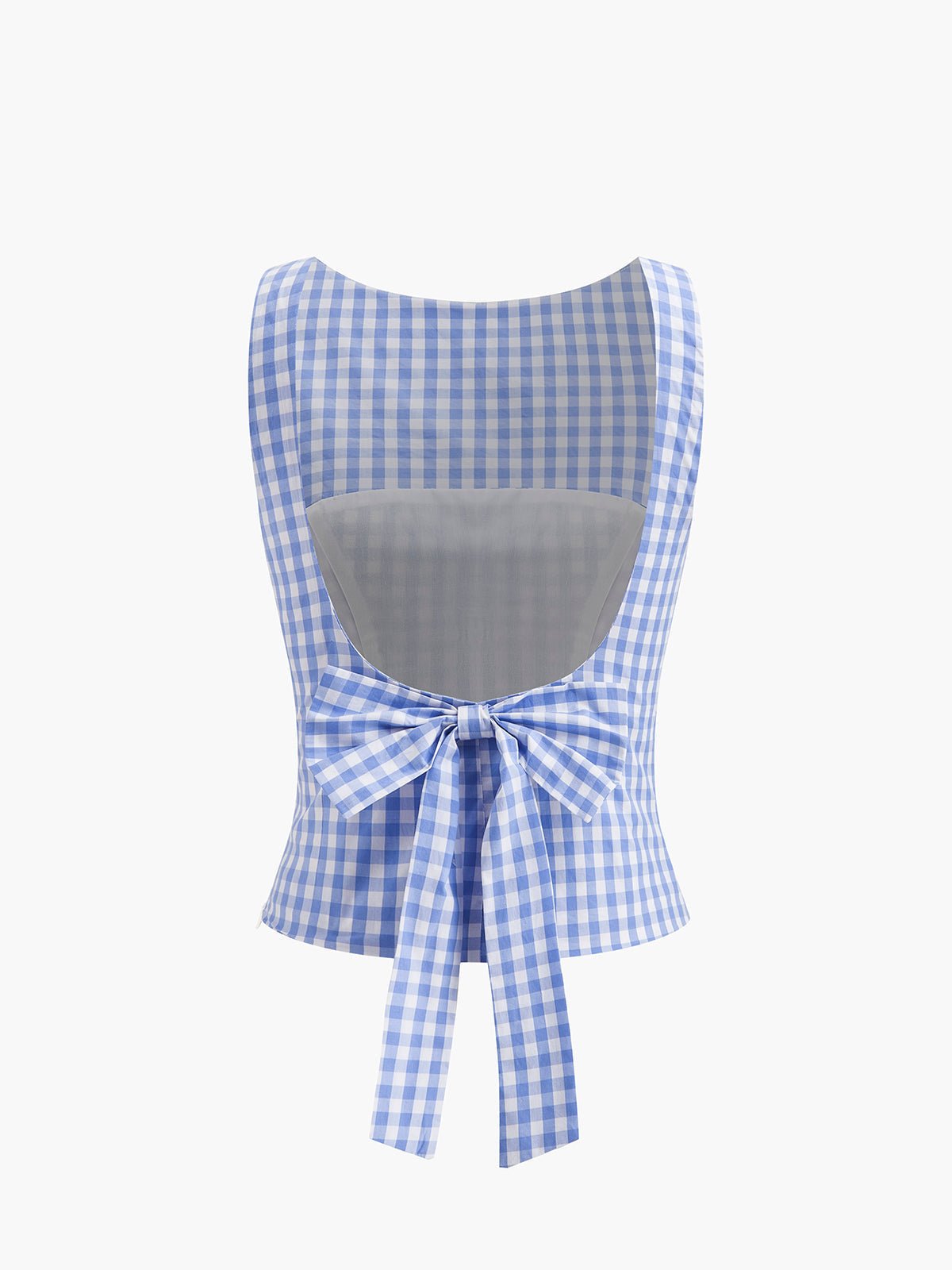 Checkerboard Fiyonk Detaylı Back Crop Üst - Phentora