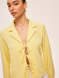 Collared Bağlamalı - Front Bluz - Phentora