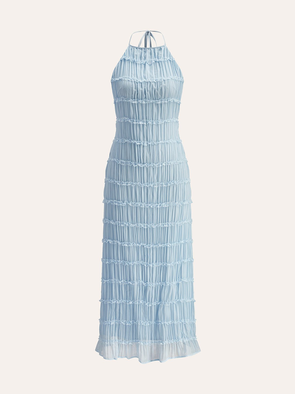 Boyundan Bağlamalı Strappy Back Fırfırlı Elbise - Phentora