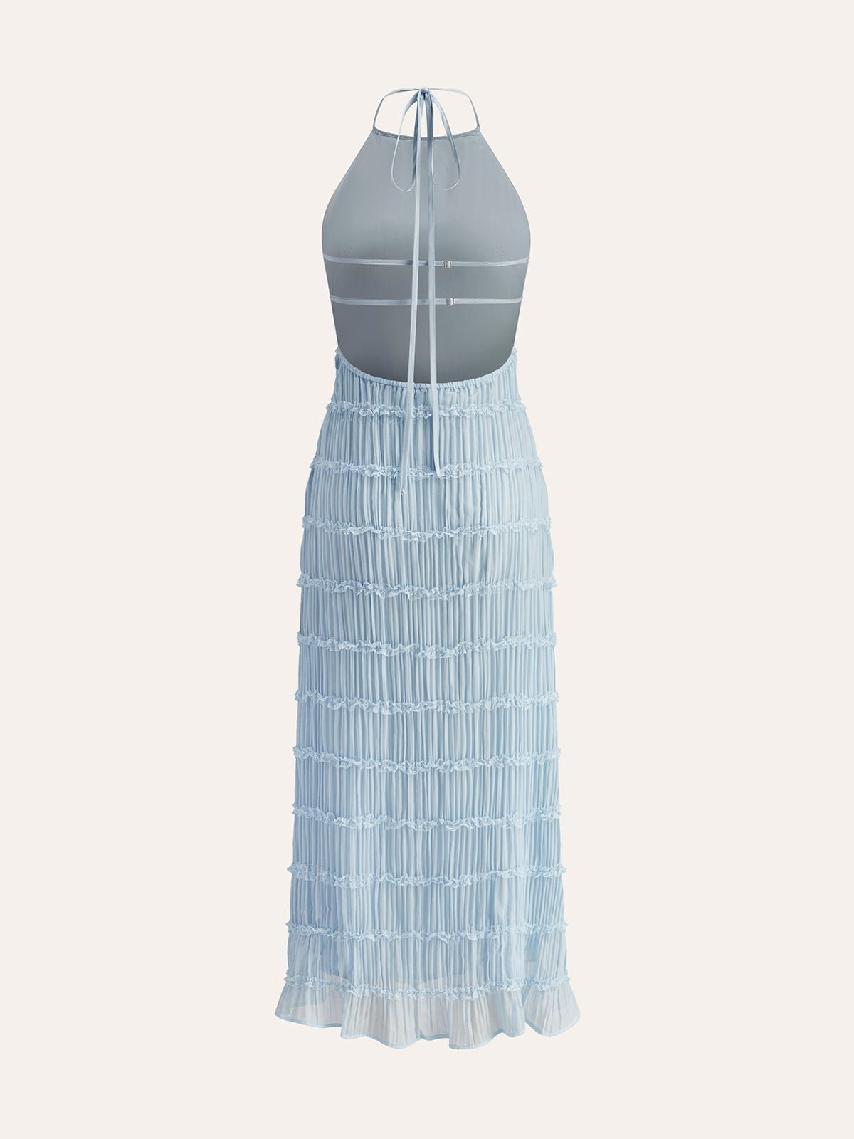Boyundan Bağlamalı Strappy Back Fırfırlı Elbise - Phentora