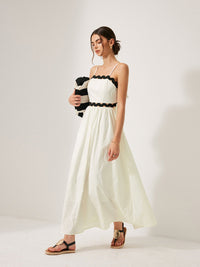 Scalloped Trim Back Bağlamalı Elbise - Phentora