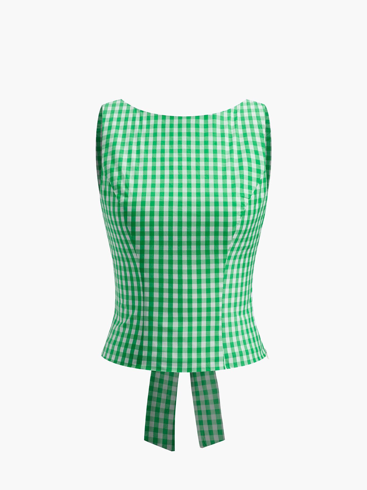 Checkerboard Fiyonk Detaylı Back Crop Üst - Phentora