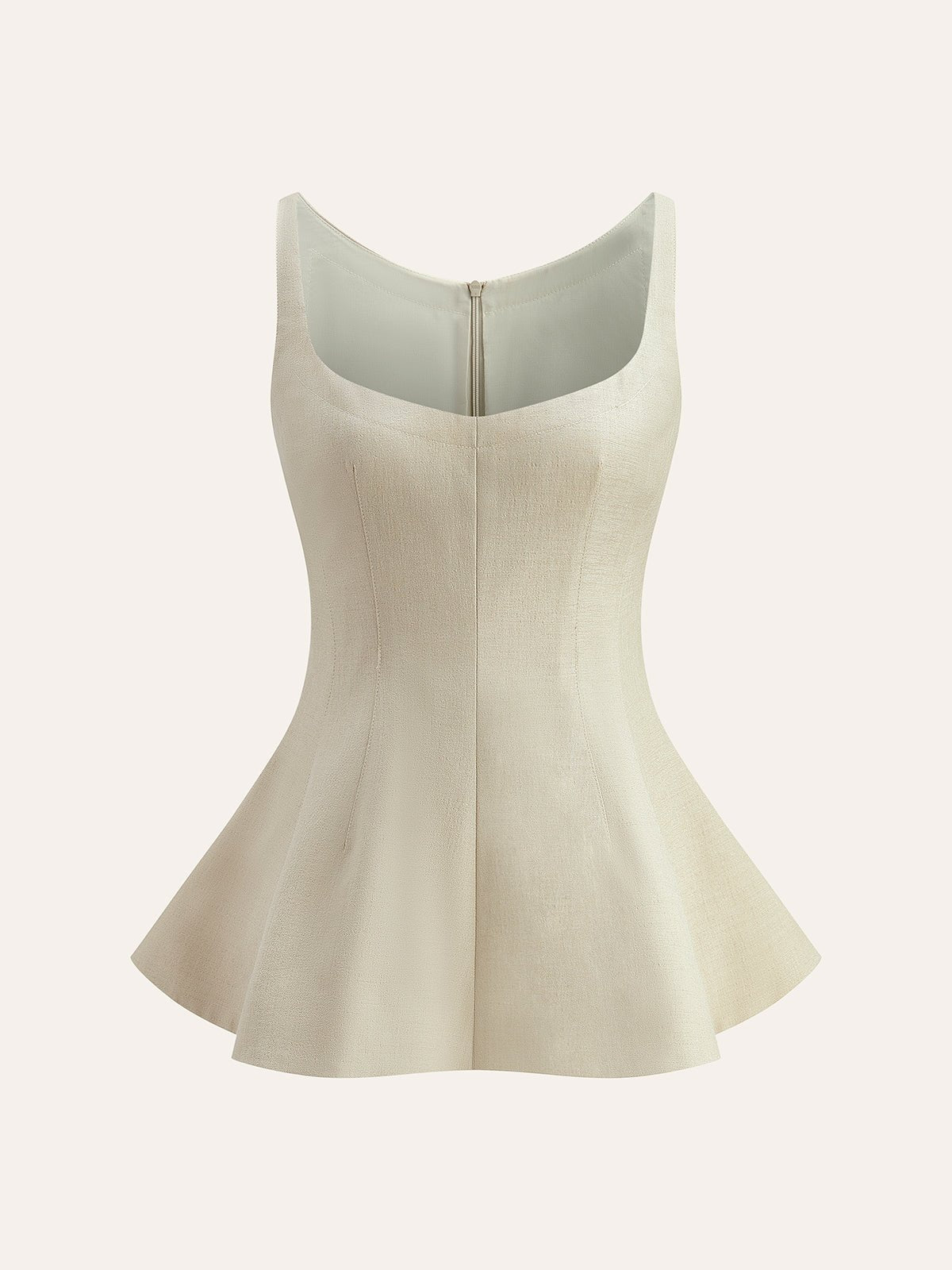 Back Fermuarlı Peplum İspanyol Paça Üst - Phentora