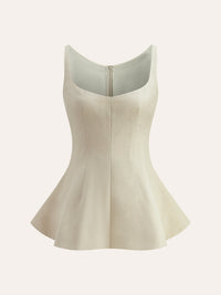 Back Fermuarlı Peplum İspanyol Paça Üst - Phentora